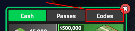 Tow King codes button