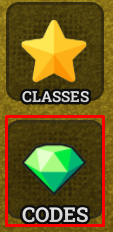 The codes button in Survive the Backrooms