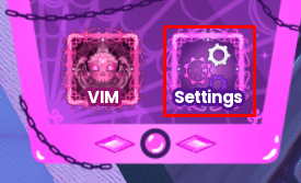 MonsterVerze settings button