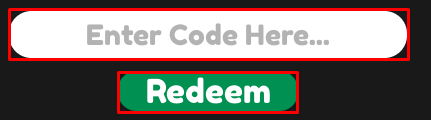 AFK for UGC enter codes box and redeem button
