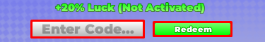 Garden Incremental enter codes box and redeem button