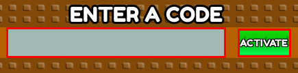 Build Your Fish Pond enter codes box and activate button