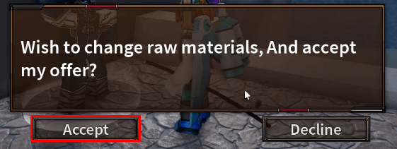 Tidalgem Smith NPC accept button