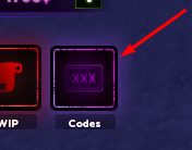 The Codes button in Anime Rails