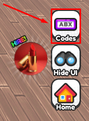 Glowing Up Tycoon codes button