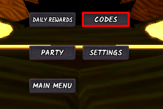 Ninja Time codes button