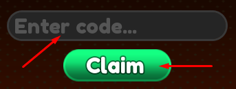 Enter code box and Claim button to redeem codes in Summon Heroes