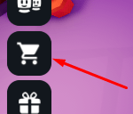 The shopping cart icon in SELL YOUR AVATAR