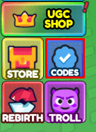 Obby For Free UGC Items codes button