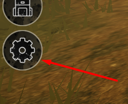 The settings or gear icon in Dread Camp