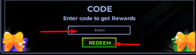 The codes section in Starfall Legacys