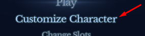 The Customize Character button in Grand Blue
