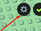 The settings icon in Drop a Fruit