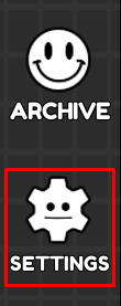 SMILES settings button