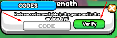The CODE box and Verify button in Pull a Sword