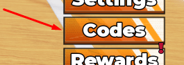 The Codes button in Build A Volleyball Squad!