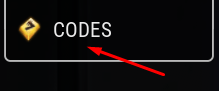 CODES button in Saber Arena