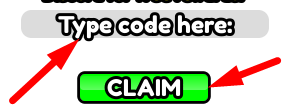 The code redeeming interface in Crash Out Simulator