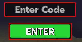 Be a Tank enter codes box and enter button