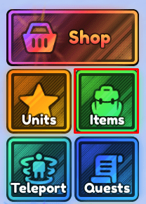 Anime Last Stand Items button