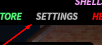 The SETTINGS button in Stands Online