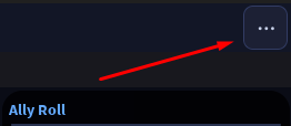 The three dots button in Sorcerer Incremental