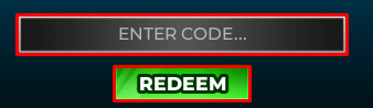 Arcade Basketball enter codes box and redeem button