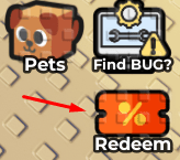 The Redeem button in 1 Click = 1 Heat