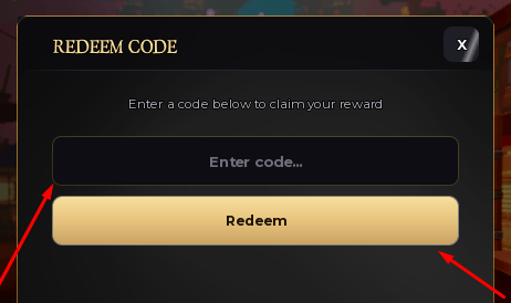 The Enter code... box and Redeem button in Beyond Cultivation