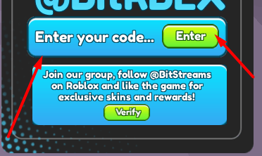 The Enter your code... box and Enter button in Build to survive the Bombs!