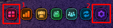 The expand icon and settings icon in Fusion Piece