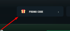 The PROMO CODE button in CASER