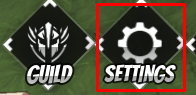 Overgeared settings button