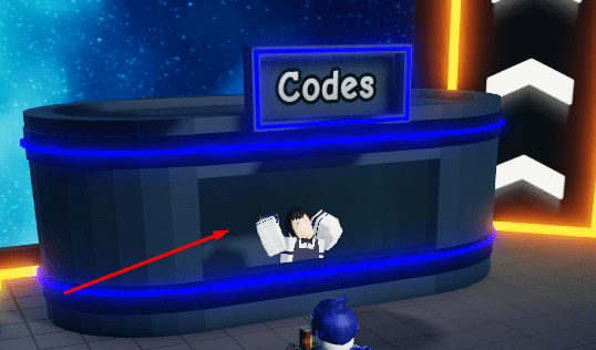 Codes NPC that reveals the redeem code interface