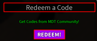 Merge Tower Defense enter codes box and redeem button