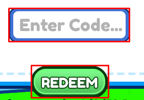 Gun Simulator enter codes box and redeem button