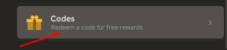 Codes tab in RoChess!