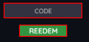 Tunados Brasil enter codes box and redeem button