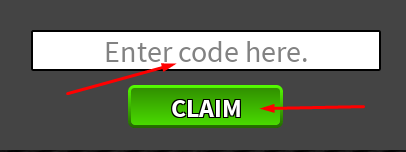 Enter code here. box and Claim button to redeem codes in Sierra Mexico