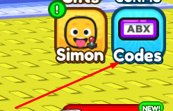 The Codes button in Simon Says Tower