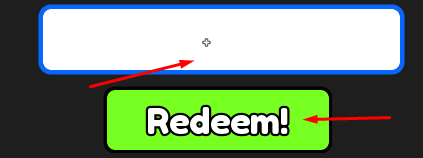 Text box and Redeem! button to redeem codes in LOCK YOUR DOORS