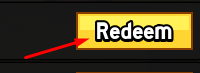 Redeem button in Abyss Fruits