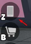 The phone icon and hotkey in Makeup Store Together