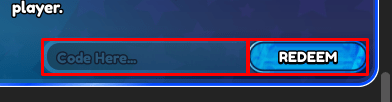 Anime Fight enter codes box and redeem button