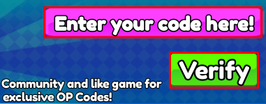 +1 Fat Per Eat Food enter codes box and verify button