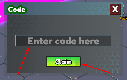 The Enter code here box and Claim button in +1 Speed Skibidi Escape