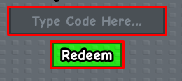Grow Crystals enter codes box and redeem button
