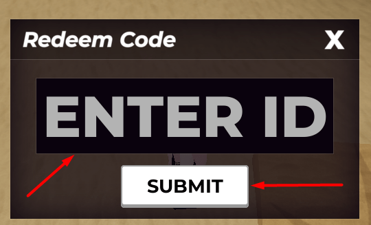The ENTER ID box and SUBMIT button in Re:Aura
