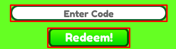 Cake Bakery Tycoon enter codes box and redeem button