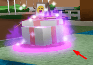 The large gift box in Vibrant Town RP